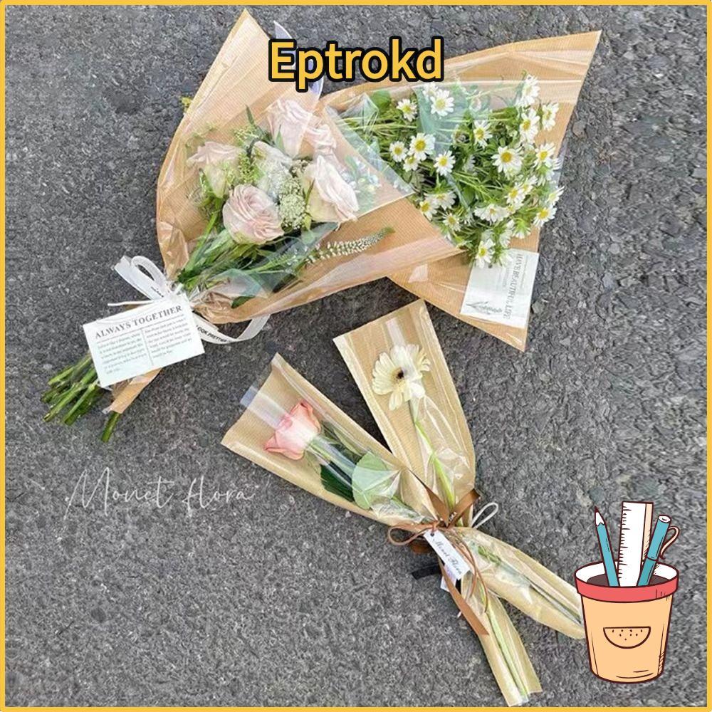 EPTRO 20/30PCS Bouquet Packing Bag, Wrapping Sleeve Single Rose Rose Packing Sleeve Bag, Big Capacit