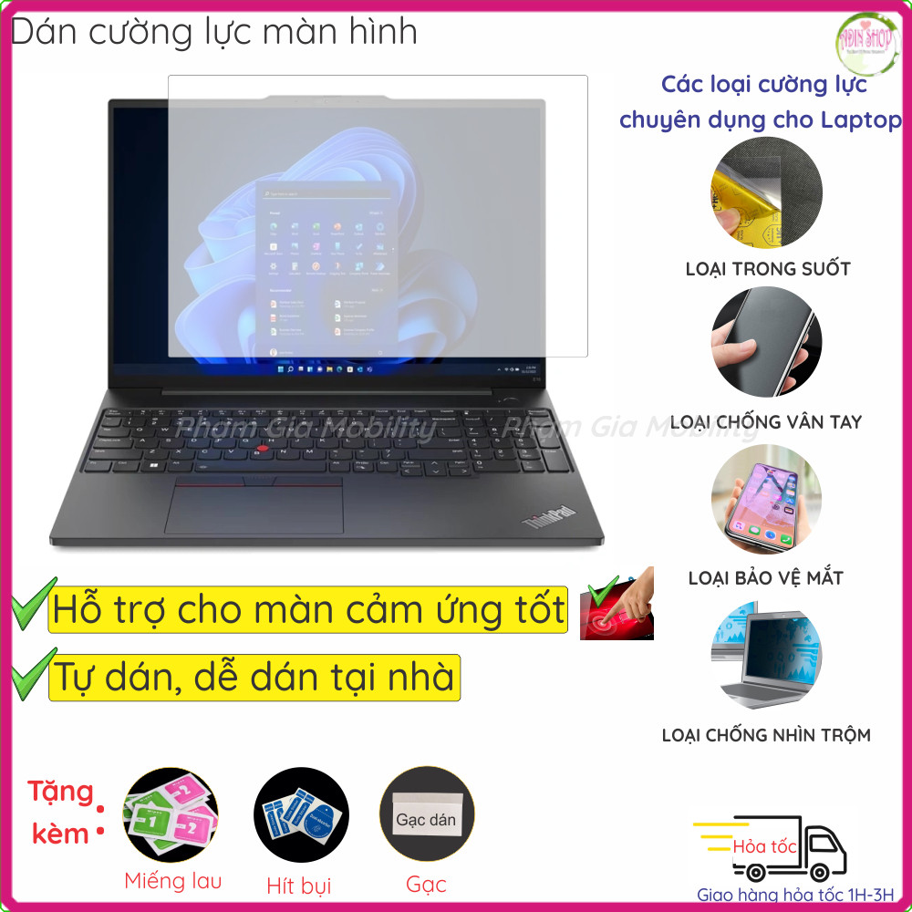 กระจกนิรภัยกันรอยหน้าจอสําหรับ Lenovo ThinkPad E14 E15 E16 Gen 1 2 3 4 5 6 7 21SX 21SY 21M7 นาโนยืดห