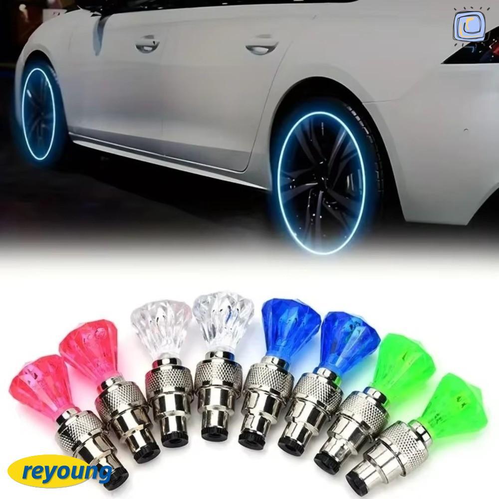 ไฟฝาครอบวาล์วและไฟแฟลช LED กันน้ํา สำหรับล้อยางจักรยาน 2 ชิ้น