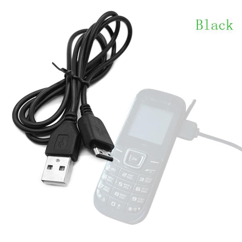 สายชาร์จสีดําสายไฟโทรศัพท์มือถือสายชาร์จ USB Universal Fit สําหรับ B2700 B5702 D880