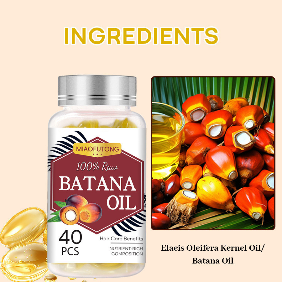 2026 สินค้าใหม่ BATANA OIL BATANA OIL น้ํามันหอมระเหยดูแลเส้นผม ผมมันวาวนุ่ม ปรับปรุงผมชี้ฟู แคปซูล2