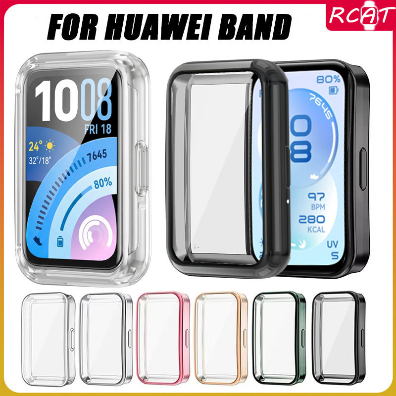 เคสซิลิโคนสำหรับ for Huawei Band 11 11 Pro 10 Huawei Band 9 8 NFC ป้องกัน TPU ฝาครอบไฟฟ้าสมาร์ทวอทช์ ตัวป้องกันหน้าจอ