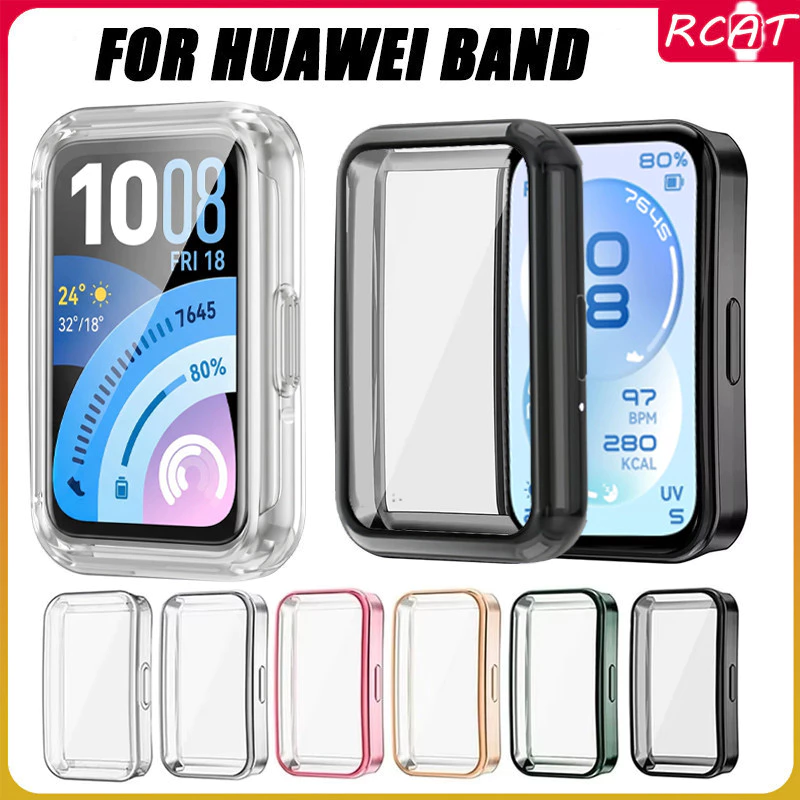 เคสซิลิโคนสำหรับ for Huawei Band 11 11 Pro 10 Huawei Band 9 8 NFC ป้องกัน TPU ฝาครอบไฟฟ้าสมาร์ทวอทช์ ตัวป้องกันหน้าจอ