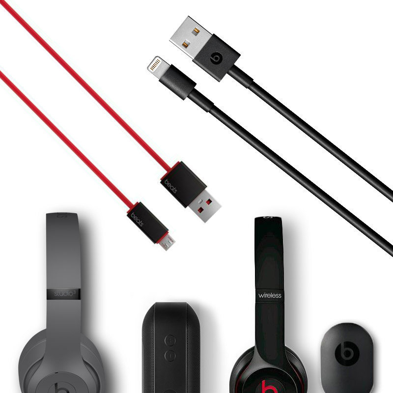 สายชาร์จ Beats ดั้งเดิม Beats x Data Cable flex Headphone Charger pill กระเป๋าเก็บหัวชาร์จ