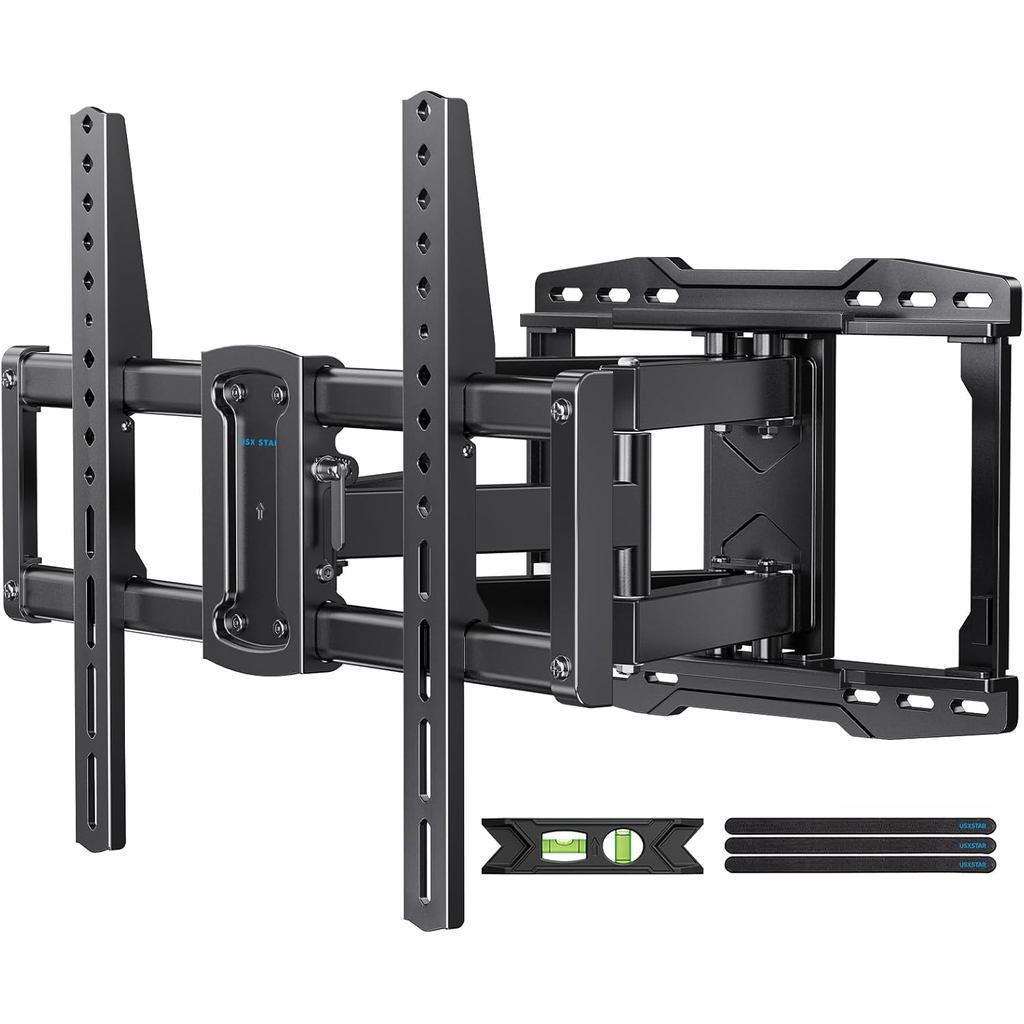 USX STAR UL Listed Full Motion TV Wall Mount Bracket สําหรับทีวี 37-86 นิ้ว,หมุนเอียงขยายระดับ TV Mo