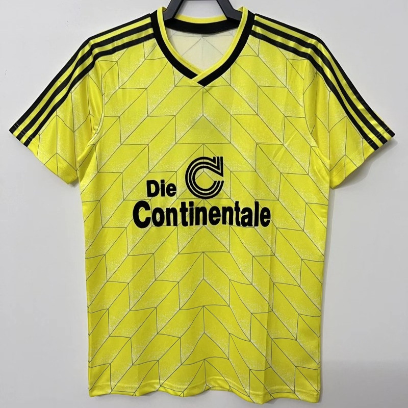 1988 DT Home สีเหลือง Retro เสื้อฟุตบอลแขนสั้น S-XXL