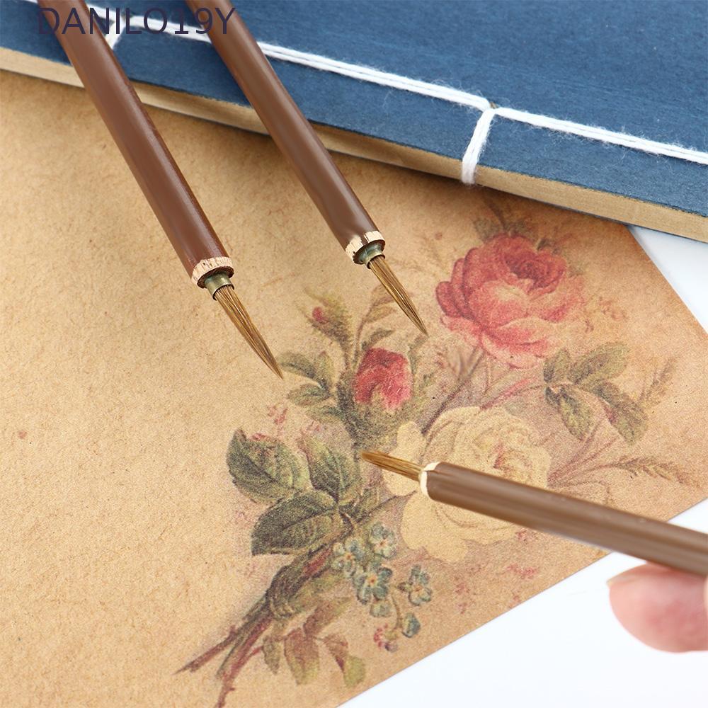 DANILO19Y แปรงประดิษฐ์ตัวอักษร Art Stationery Weasel Hair N1N Hook Line Pen