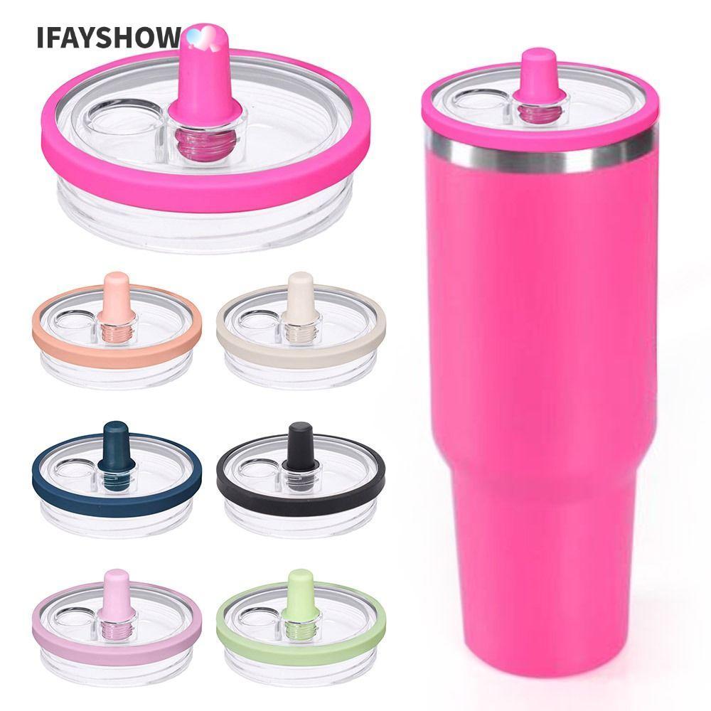 IFAYSHOW ฝาครอบถ้วยปิดผนึก,ฝาปิดฟางกันฝุ่นป้องกันรอยขีดข่วน,อุปกรณ์เสริมถ้วยน้ําเปลี่ยน Fit ฝาปิดถ้วยน้ําแข็งสําหรับ 30oz ถ้วย/กลอง