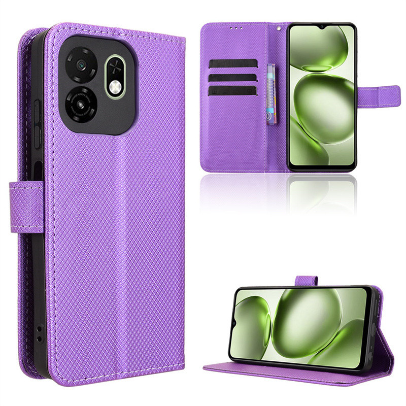 เคสโทรศัพท์สําหรับ itel A100C 4G 5G เคสโทรศัพท์หนังเพชรหรูหรากันกระแทกฝาหลังป้องกัน