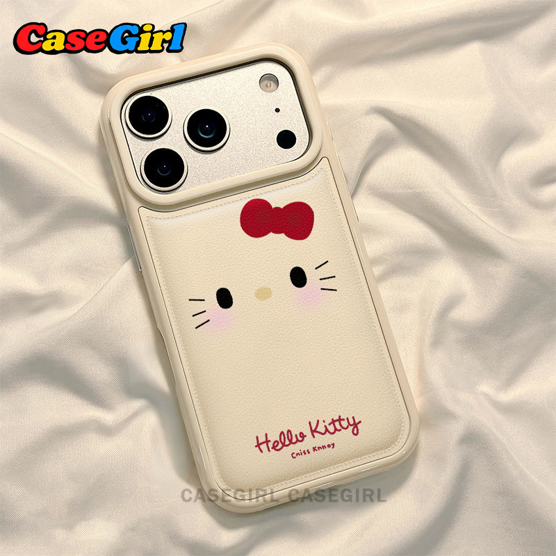 สินค้าใหม่ เคสหนังเทียม ลายฮัลโหลคิตตี้น่ารัก สำหรับ iPhone 15 11 XR 17 13 16 12 14 Pro Max 14 Plus