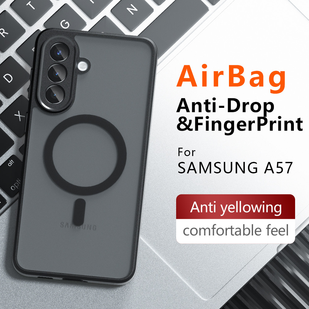 SAMSUNG สําหรับSamsung A57 A37 สําหรับSamsung Galaxy A57 A17 A07 โทรศัพท์ปลอกMatte ClearปกหลังอะคริลิคใสกันกระแทกกันชนSoft TPUขอบที่มองไม่เห็นAirกระเป๋าสนับสนุนMagnetici ราคา ถูกที่สุด ดีลบีเคเค แกลเลอรีภาพที่ 9