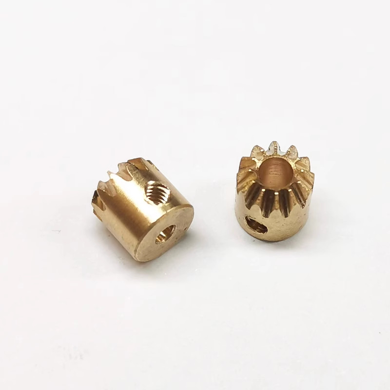 Right Angle Transmission 0.5M 12T 2/3mm 90 Degree Brass Metal Bevel Gear Models