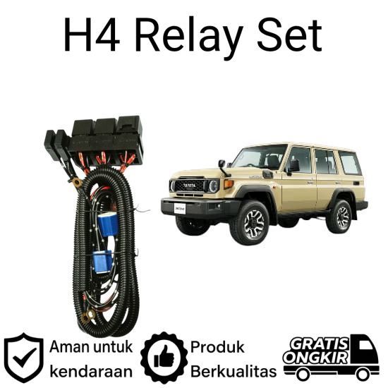 AM ชุดรีเลย์ H4 ไฟหน้า LED สําหรับ Toyota Land Cruiser LC70