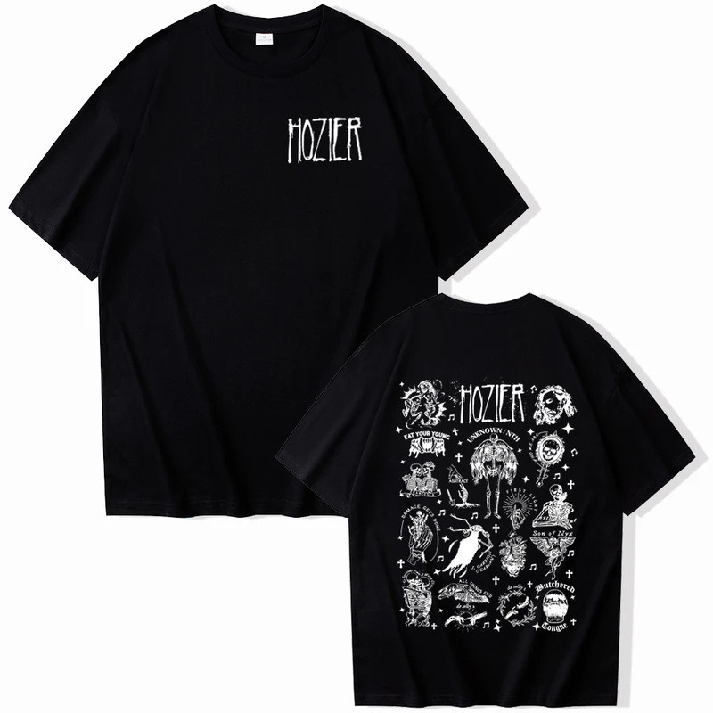 เสื้อ Hozier เสื้อจากอัลบั้มเพลง Hozier ของที่ระลึกสำหรับแฟน Hozier เสื้อคอกลมแบบยูนิเซ็กส์