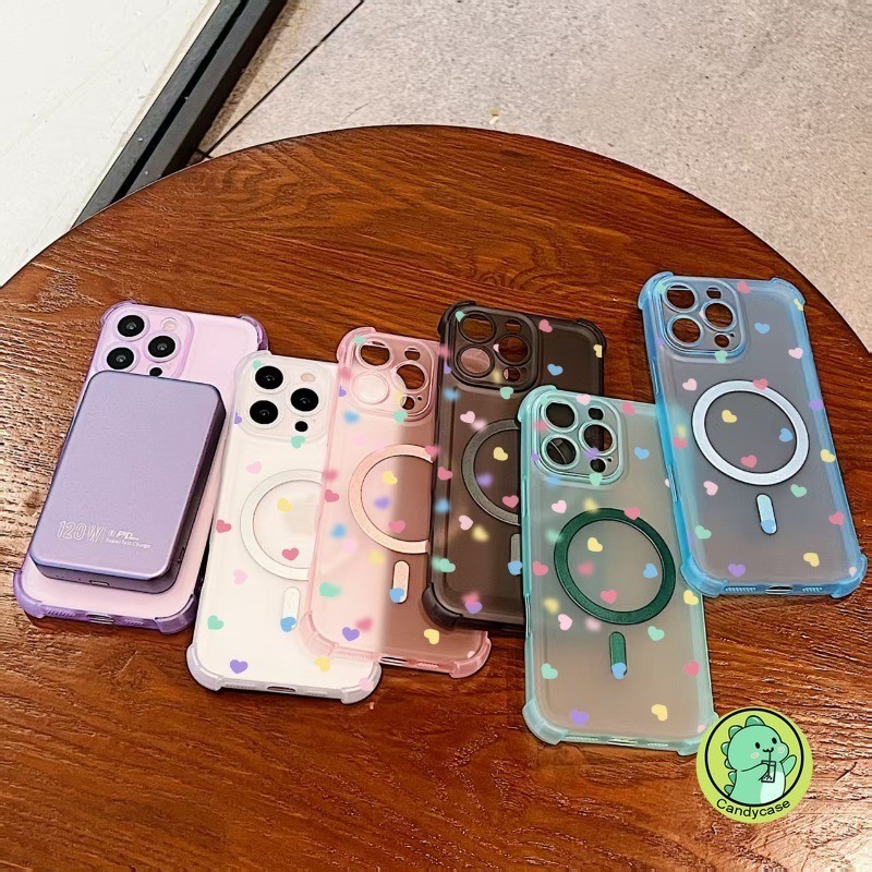 Magnetic Ice Mistเคสโทรศัพท์สําหรับOPPO Reno 15C 15F 15 Pro Max Mini A6 ค้นหาX9 Pro Reno15ProMax Reno15ProMini 5G 4G Matteน่ารักInsสไตล์Love Heartปลอกนุ่ม – โปรปัง