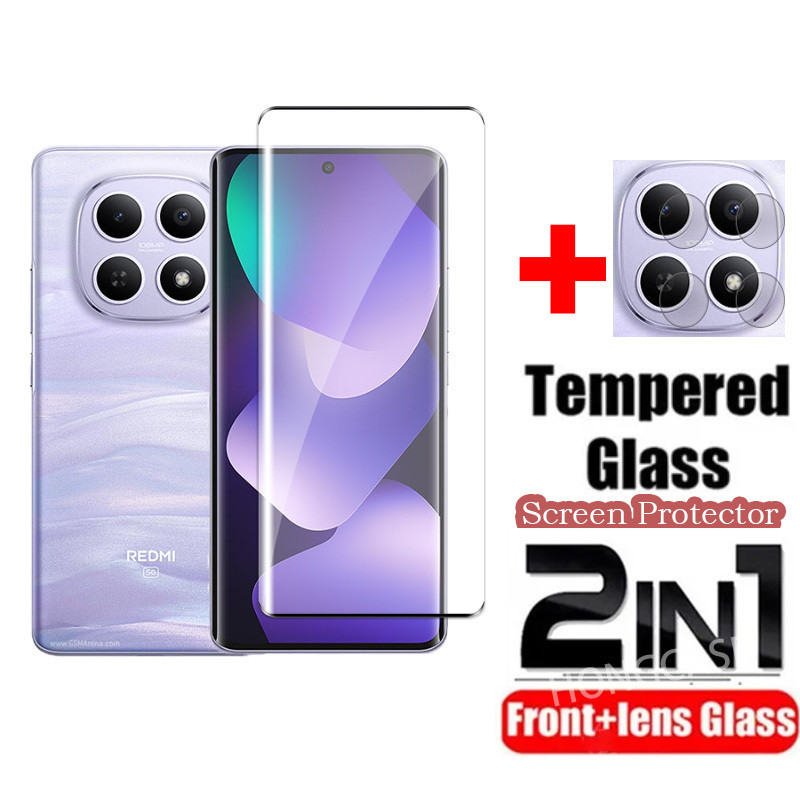 ป้องกันหน้าจอสําหรับ Redmi หมายเหตุ 15 Pro + Plus Note15 4G 5G 2025 คลุมทั้งหมดกระจกนิรภัยด้านหน้าฟิล์มกลับเลนส์ Protector
