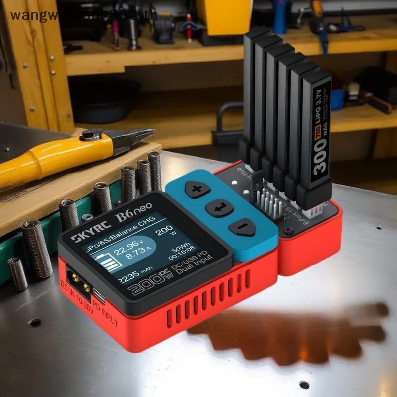 { WWTH } 1 ชิ้น OSH 6-Port 1S แบตเตอรี่ชาร์จ Hub สําหรับ LiPo LiFe Li-ion LiHV รองรับ B6neo 2 B6neo+