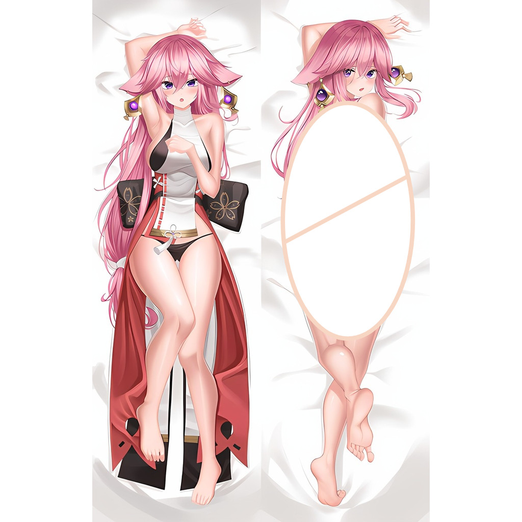 Yae Miko หมอนของขวัญ Genshin Impact Yae Miko อะนิเมะเซ็กซี่หมอน Otaku ปลอกหมอนอิง