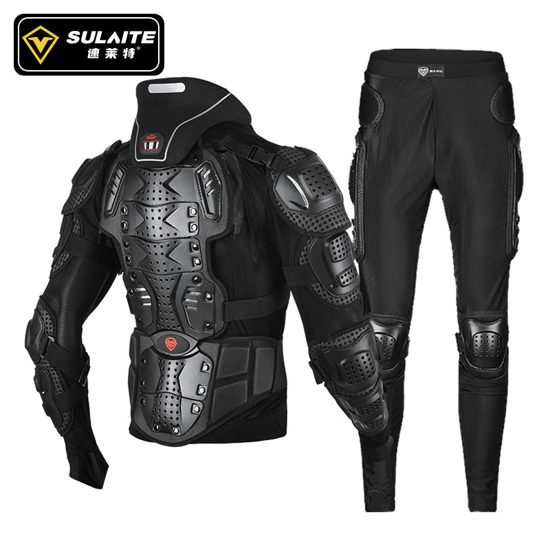 Speedy รถจักรยานยนต์เกราะป้องกันเสื้อผ้าขี่รถจักรยานยนต์เข่า Pads Elbow Pads แผ่นหน้าอก Off-Road Rid