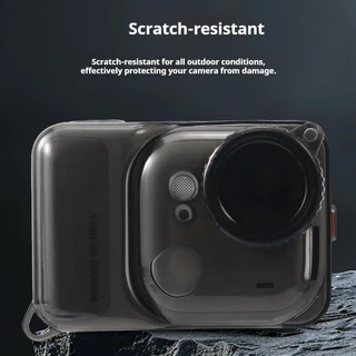 สําหรับ Insta360 Go Ultra TPU Clear เคสป้องกันเชือกป้องกันการสูญหายโปร่งใสฝาครอบเลนส์ป้องกันรอยขีดข่วนครอบคลุมสําหรับ Insta360 Go Ultra