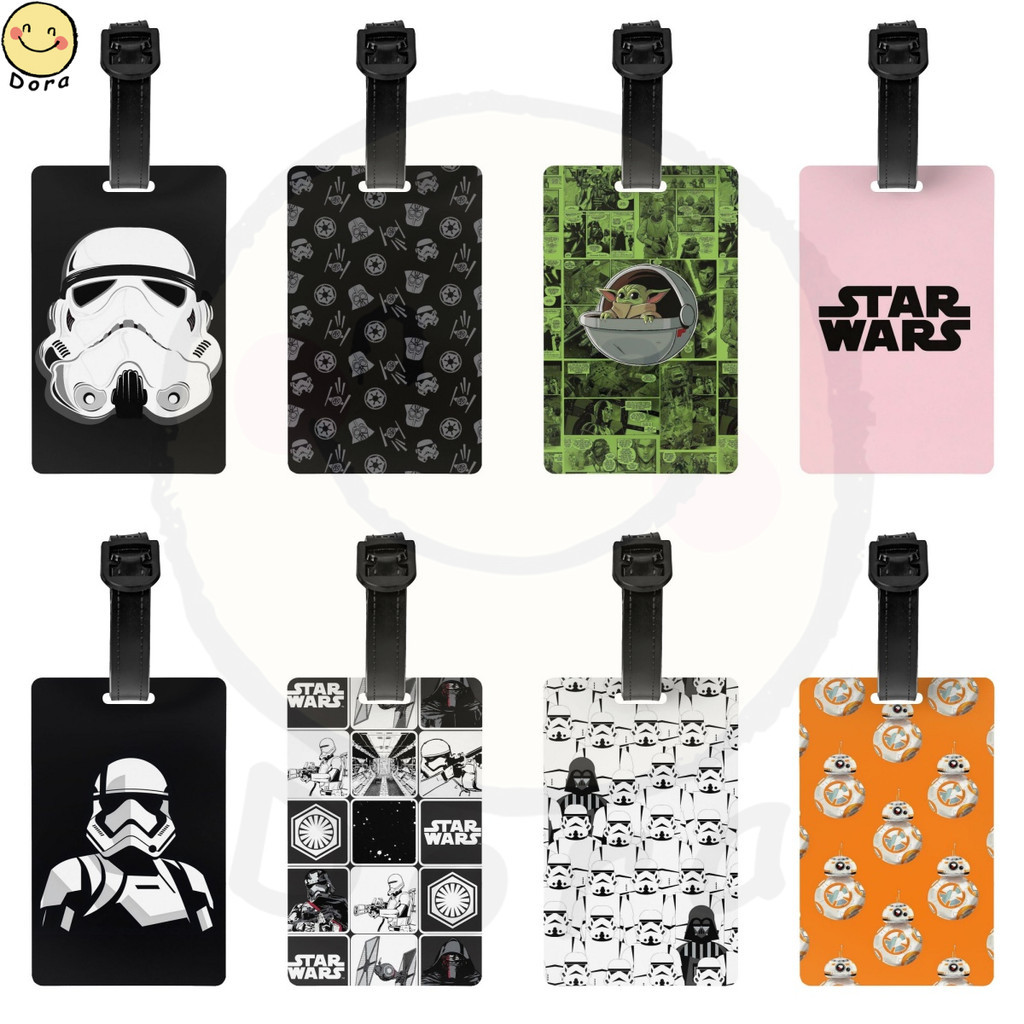 แท็กกระเป๋า Star Wars กระเป๋าเดินทางชื่อ ID ป้ายบัตรประจําตัวระบุ PVC Baggage แท็กกระเป๋าเดินทางสําหรับผู้หญิงผู้ชายเด็กผู้หญิงเดินทางปรับแต่ง