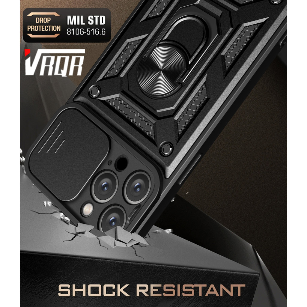 VRQR สําหรับ OPPO Reno15 F 5G ทหารเกราะเกรด Anti Drop ผู้ถือแหวนแม่เหล็กเคสโทรศัพท์