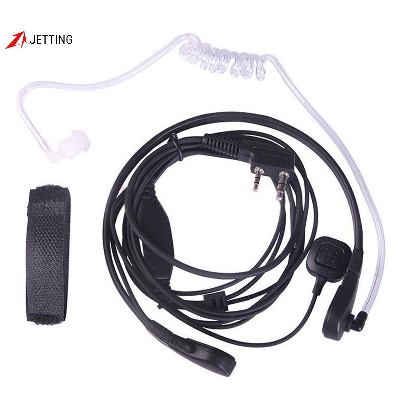 FSTH Throat Mic Earpiece ชุดหูฟังนิ้วมือ PTT สําหรับ UV5R 888s วิทยุ Walkie Talkie HH