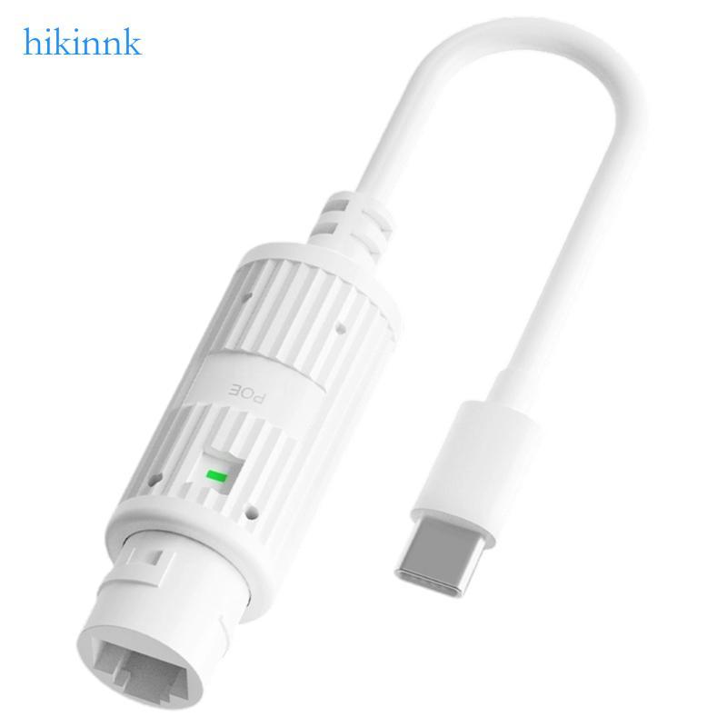 HIKI POE ประสิทธิภาพเป็นอะแดปเตอร์ Type C 48V ถึง 5V 2 4A เอาต์พุต Type C สําหรับ Home