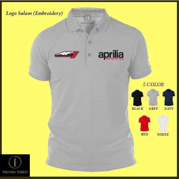 CODPolo T เสื้อ Aprilia Racing AF1Racing โลโก้ Sulam กีฬา Racer Motorsport ทีมกีฬา Streetwear 100% C
