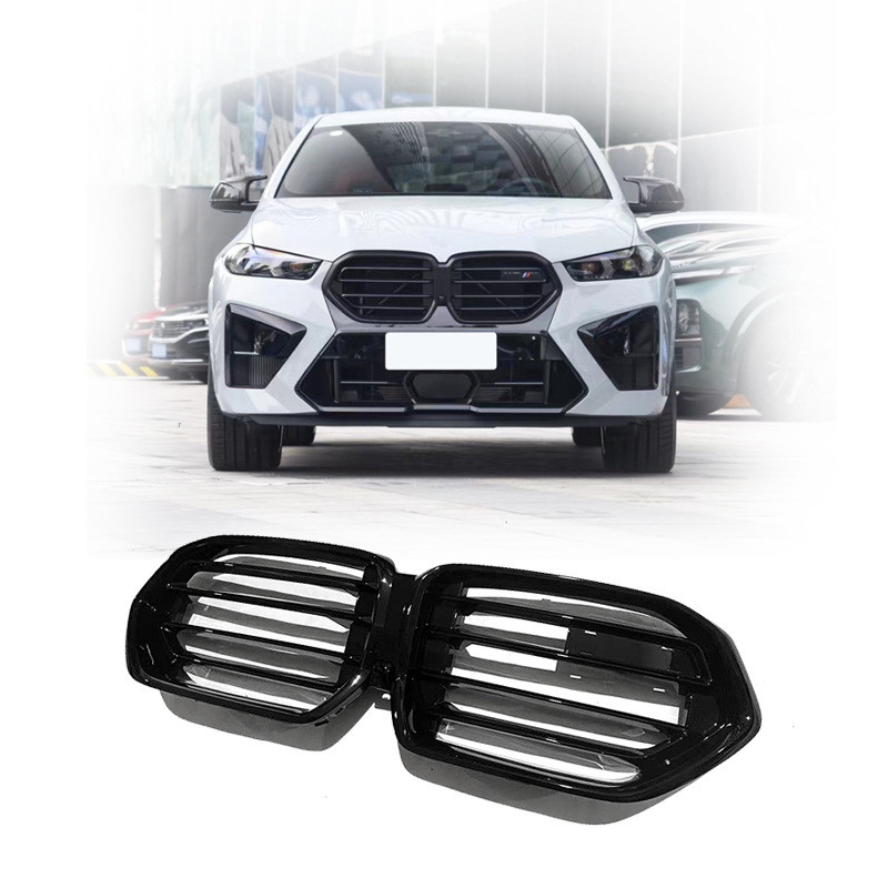 สําหรับ BMW X6 X6M 2023-2025 รถกระจังหน้า 2024 X6M F96 การแข่งขันสไตล์ชุดกันชนหน้า Racing Grill อุปก