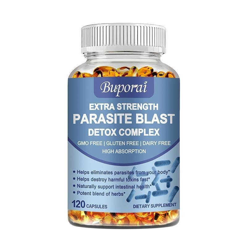 Buporai love parasite blast ดีท็อกซ์ คอมเพล็กซ์ กําจัดปรสิต gut สุขภาพ 120 แคปซูล