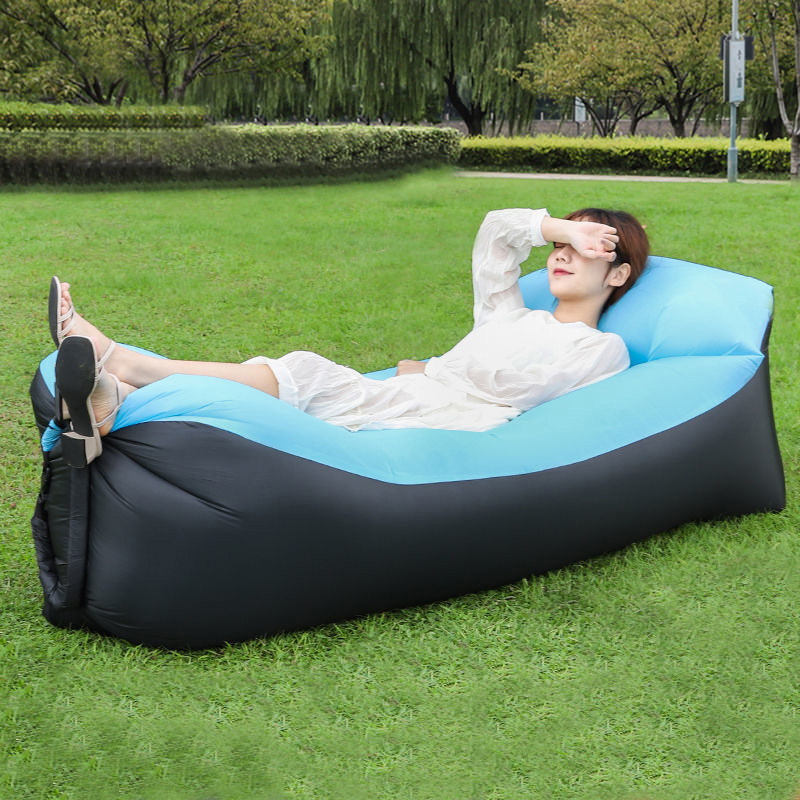 FX-Lazy Inflatable Sofa, Portable Outdoor Beach Air Sofa Bed, Folding Camping Bed, Sleeping Bag, Air