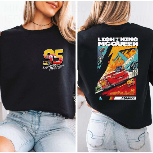 รถยนต์ Ligthning Mcqueen ถ้วยลูกสูบ Sweatshirt เสื้อ Lightning Mcqueen