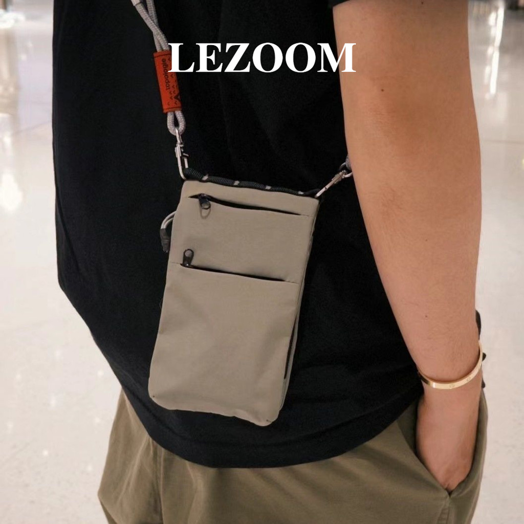 LEZOOM กระเป๋าซิปแบบพับได้ ออกแบบกะทัดรัด สามารถจัดเก็บได้ง่าย มาพร้อมช่องใส่โทรศัพท์มือถือ