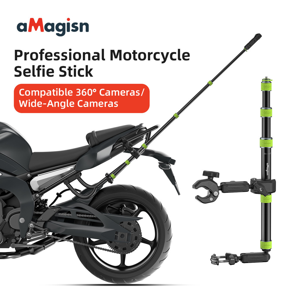 AMagisn Amai GoPro DjI Insta360 SJCAM AKAS YI รถจักรยานยนต์โดยเฉพาะ Selfie Stick
