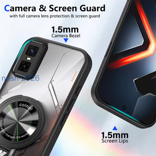 ปลอกสําหรับ Infinix GT 30 Pro GT 30Pro GT30Pro การปรับแต่งเคสโทรศัพท์กันกระแทก PC Frosted แหวนพนักพิงฝาครอบด้านหลัง