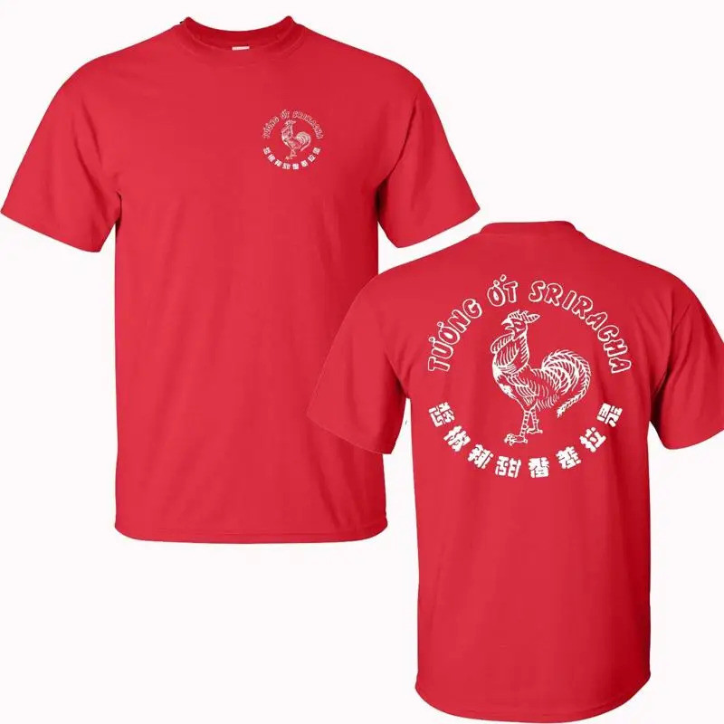 Sriracha Hot Chilli Sauce Men's Red T-Shirt Size S to 5XL