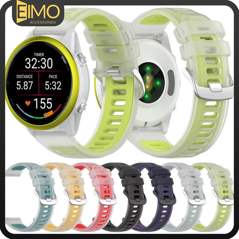 20mm 22mm สายซิลิโคนใส for Smartwatch Garmin Forerunner 570 265 255 165 55 Music/Vivoactive 6 5 4/Venu อะไหล่