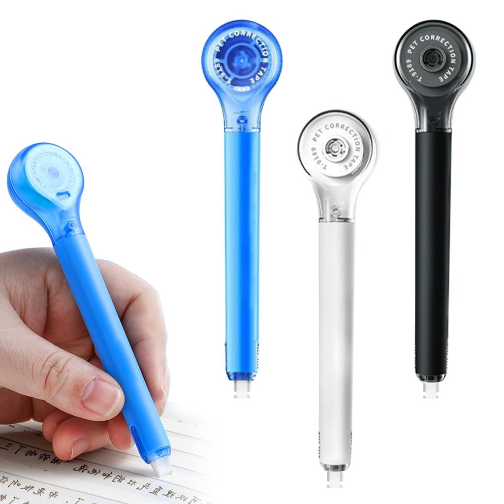 EsiFare Correction Tape Mini Pen Type, 3 pieces in 3 colors, tape width approximately 5mm, length ap