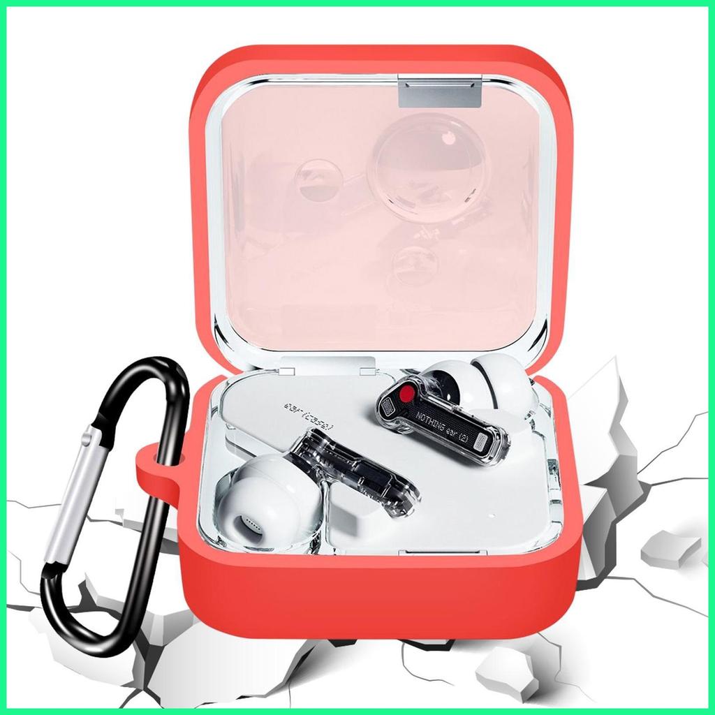 สีทึบซิลิโคนสําหรับ Nothing Ear2 หูฟังฝาครอบป้องกันสําหรับ Nothing Ear 2 หูฟังซิลิโคน juaph