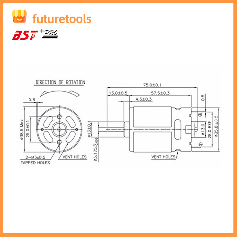 Sell WellRS550 24T มอเตอร์สําหรับสว่านไร้สายและเลื่อยโซ่หรือเครื่องซักผ้ารถยนต์ 12v 14.4V 18V 21v 24
