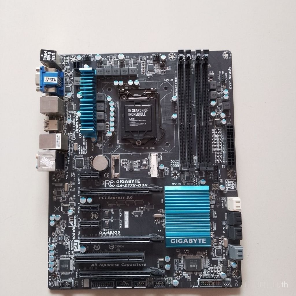 [Test Good Delivery, ซื้อพร้อมความมั่นใจ] เมนบอร์ด Gigabyte Z77XD3H รองรับ Intel 1155-เข็ม i3i5i7e31