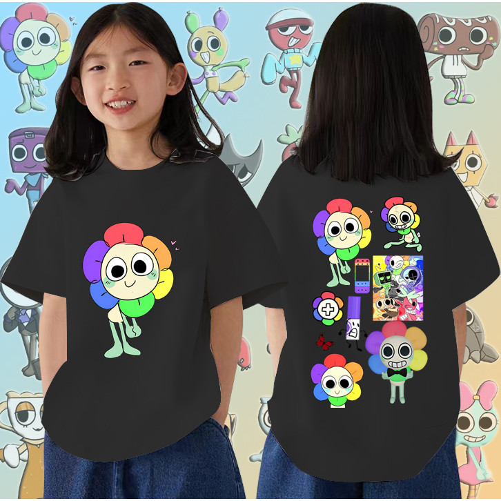 Dandy's World - Dandy เสื้อยืดเด็ก พิมพ์ตัวอักษรการ์ตูนน่ารัก เสื้อยืดคอตตอน