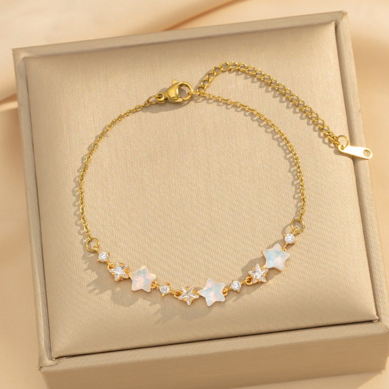 สร้อยข้อมือหญิงสไตล์ใหม่น่ารัก Little Star เหมาะสำหรับทุกวันและการเดินทาง
