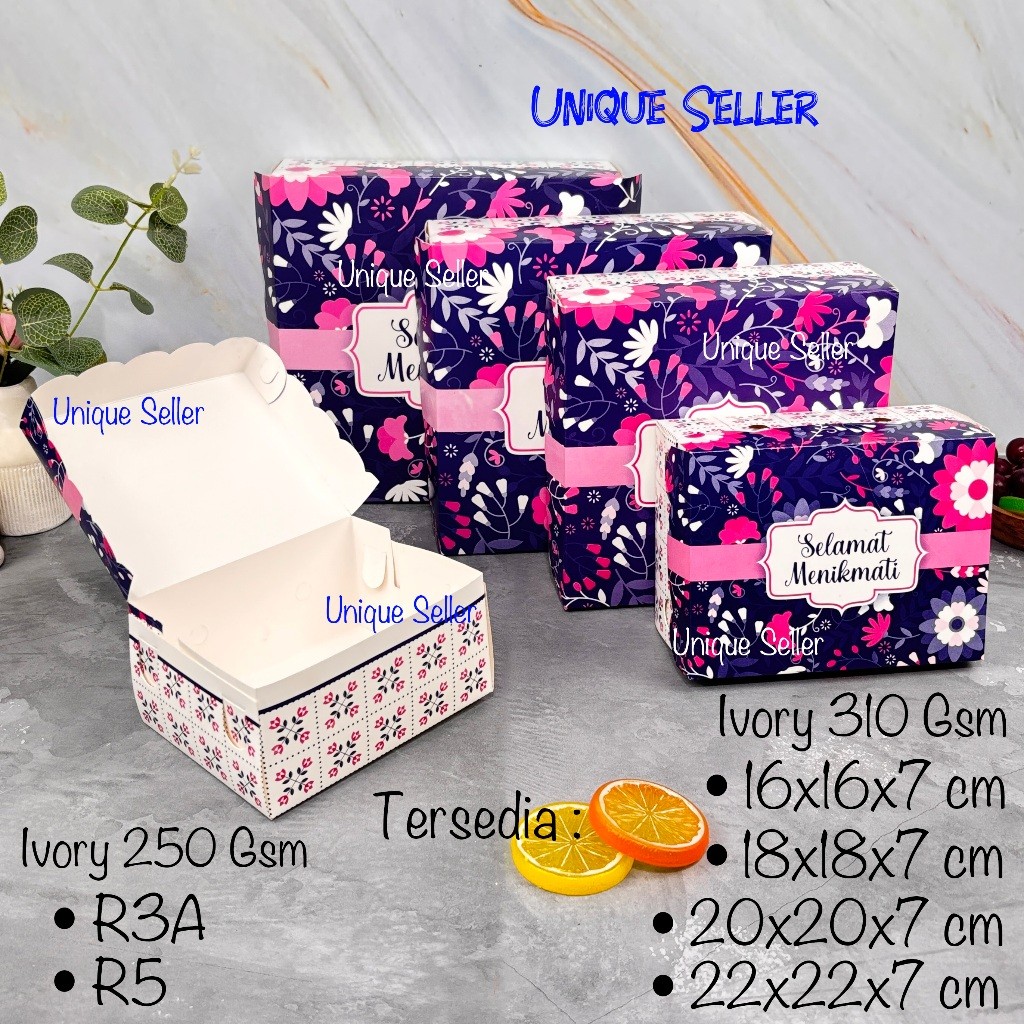 UNGU [Isi10] กล่องเค้กข้าว R3A R5 16x16x7 18x18x7 20x20x7 22x22x7 cm R6 R8 R10 R10k R10b R10b ดอกไม้