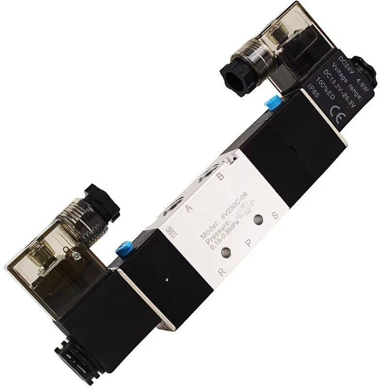 4V230C-08 โซลินอยด์วาล์วห้าพอร์ตสามทาง 4V130C-064V330C-104V430C/E-15 ทิศทางควบคุมวาล์ว