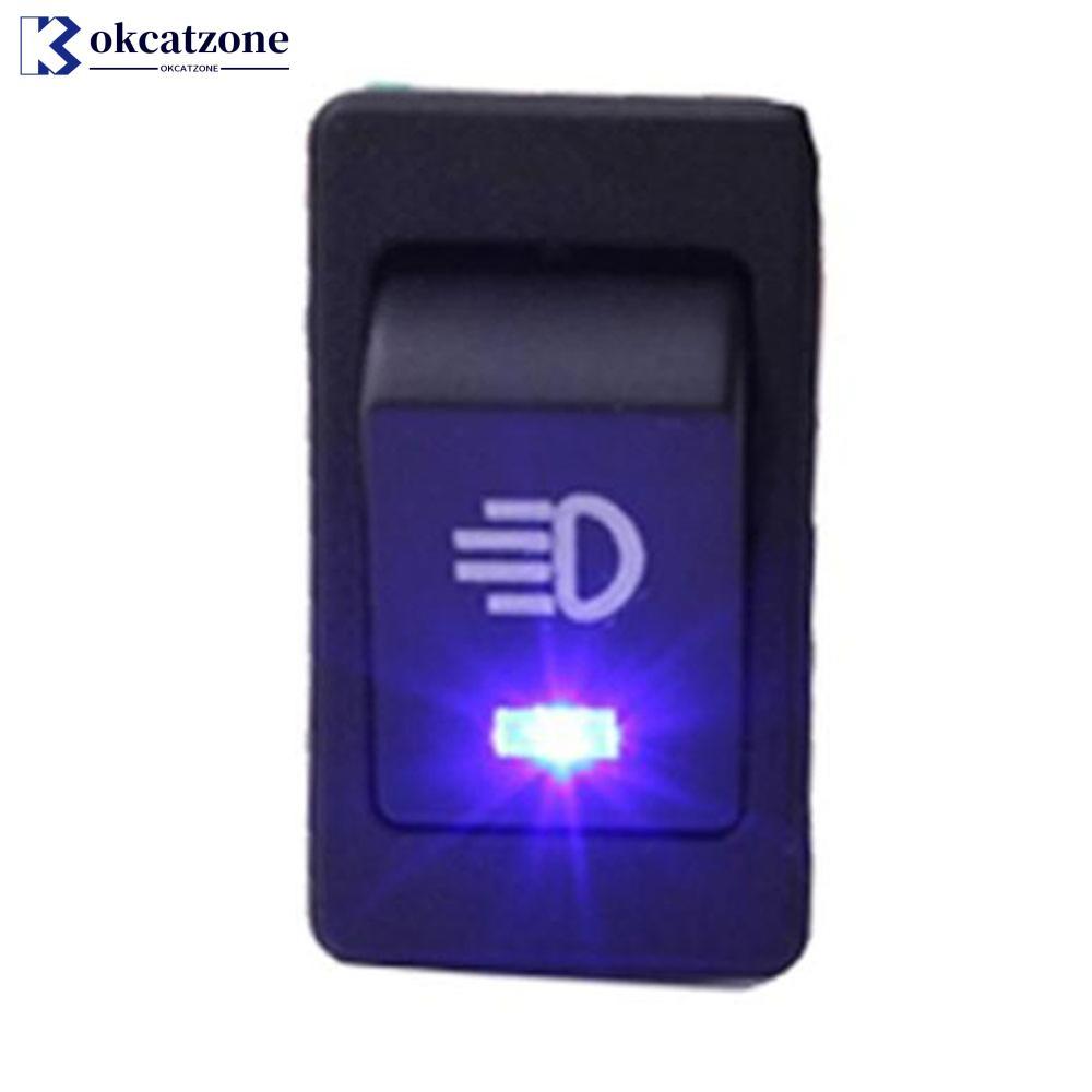 OKCATZONE 1 PC เรือรูปร่าง 12V 35A รถ Auto Fog Light Rocker Toggle สวิทช์ LED Dashboard สวิทช์ J6N9