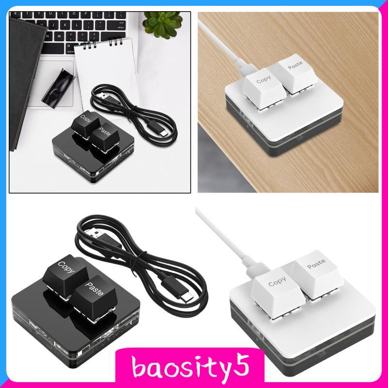 [Baosity5] Copy and Paste 2 Key Keyboard Handed Keyboard Hotswap 2 Key Gaming Keyboard for Audio Dra