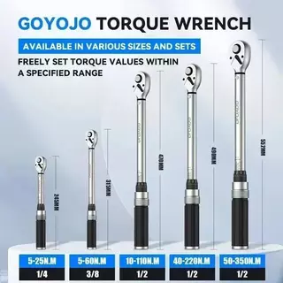 ที่ขายดีที่สุดGOYOJO 1/4 3/8 1/2 ประแจแรงบิด 40-220N.m แรงบิดไดรฟ์สี่เหลี่ยม Key Professional ประแจแรงบิด 50-350N.m จักรยานเครื่องมือซ่อมรถยนต์