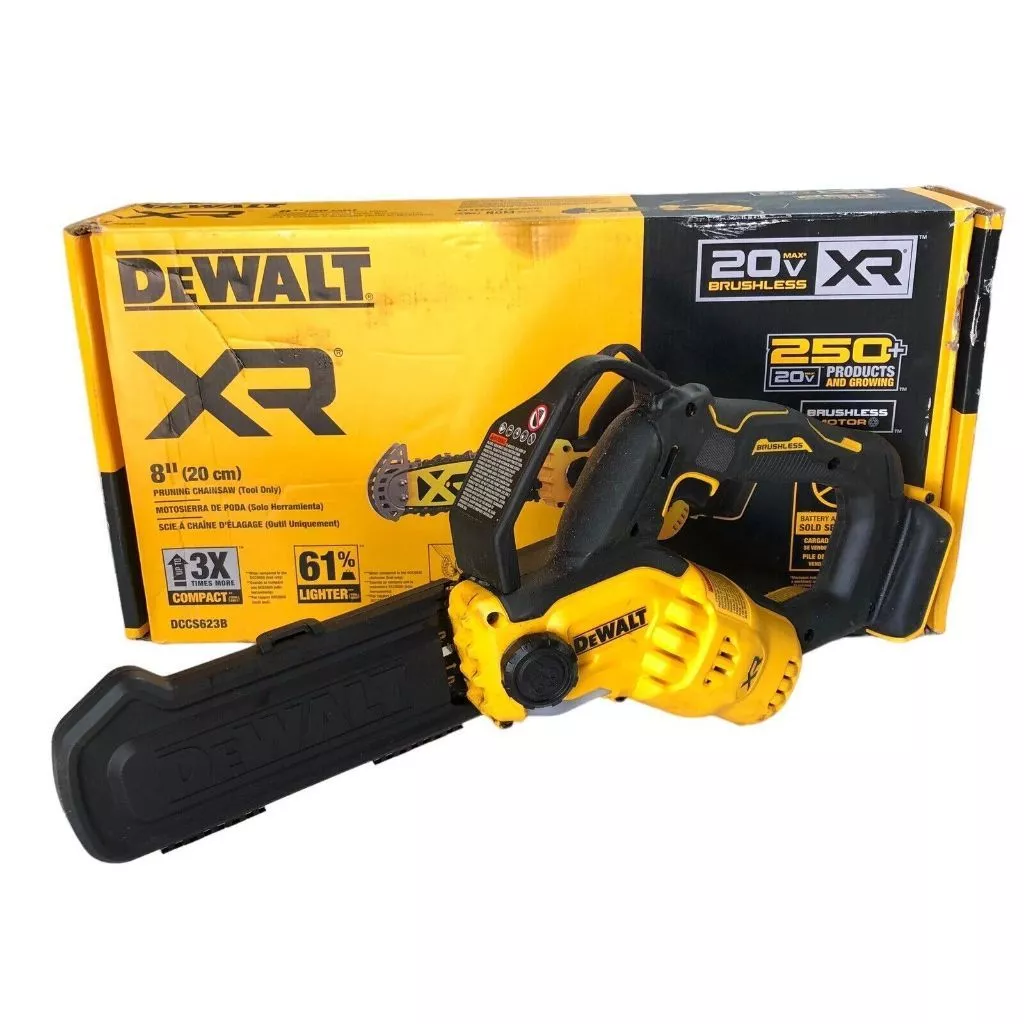 เลื่อยโซ่ไร้สาย DEWALT 20V รุ่น DCCS623B ขนาด 8 นิ้ว